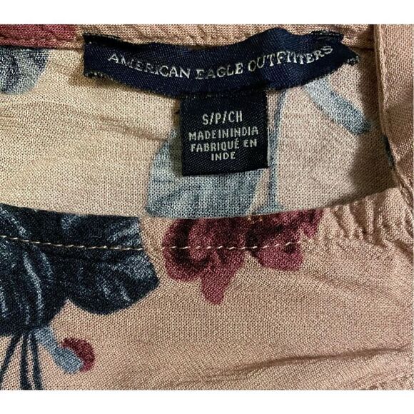 American Eagle Outfitters Pink Floral Cold Shoulder Mini Dress | Size S - Picture 3 of 3